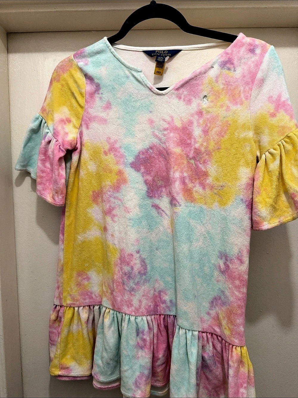 Polo Ralph Lauren Tie-Dye Ruffle Dress Girls 6X